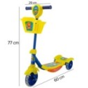 Patinete Infantil Com Cestinha Floresta Divertida 3 Rodas