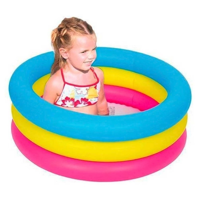 Piscina Inflável Infantil 88 Litros Colorido 3 Anéis
