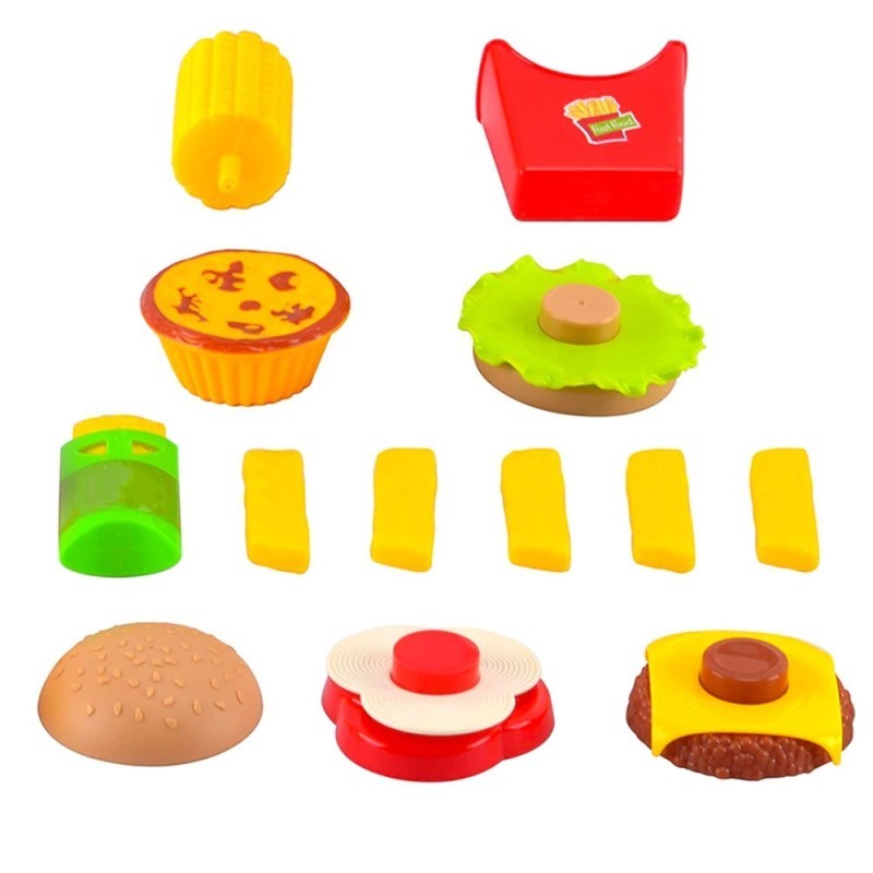 Brinquedo Kit Infantil Combo Burguer Comidinhas 16 Peças