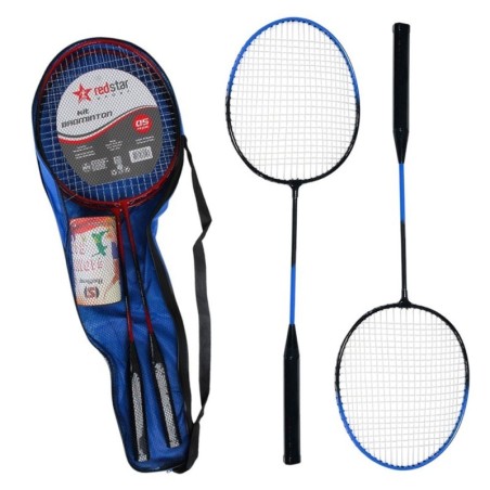 Kit Badminton Esportivo Raquete E Peteca Com Bolsa 5 Peças