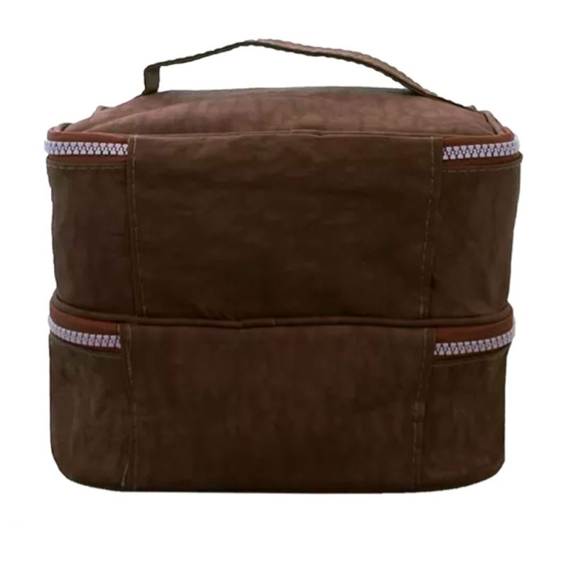 Bolsa Térmica Nécessaire Portátil Marmita Com 2 Andares 17cm