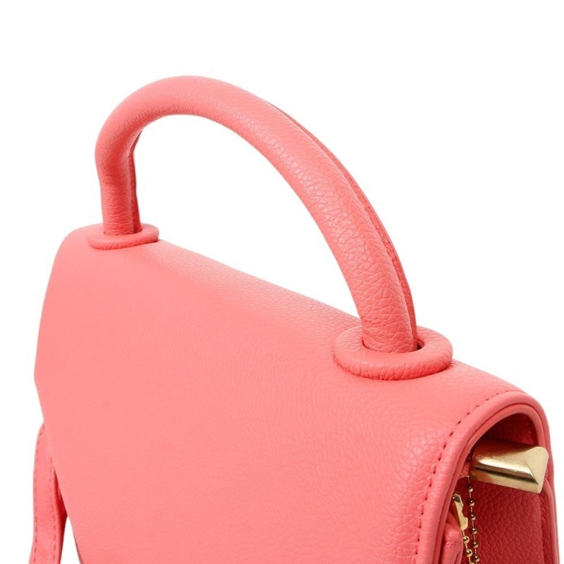 Bolsa Feminina Quadrada Pequena Com Pompom E Alça Transversal