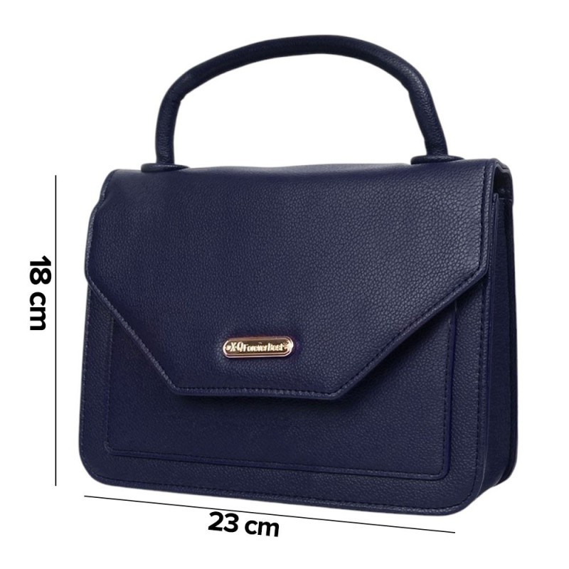 Bolsa Feminina Quadrada Pequena Com Pompom E Alça Transversal