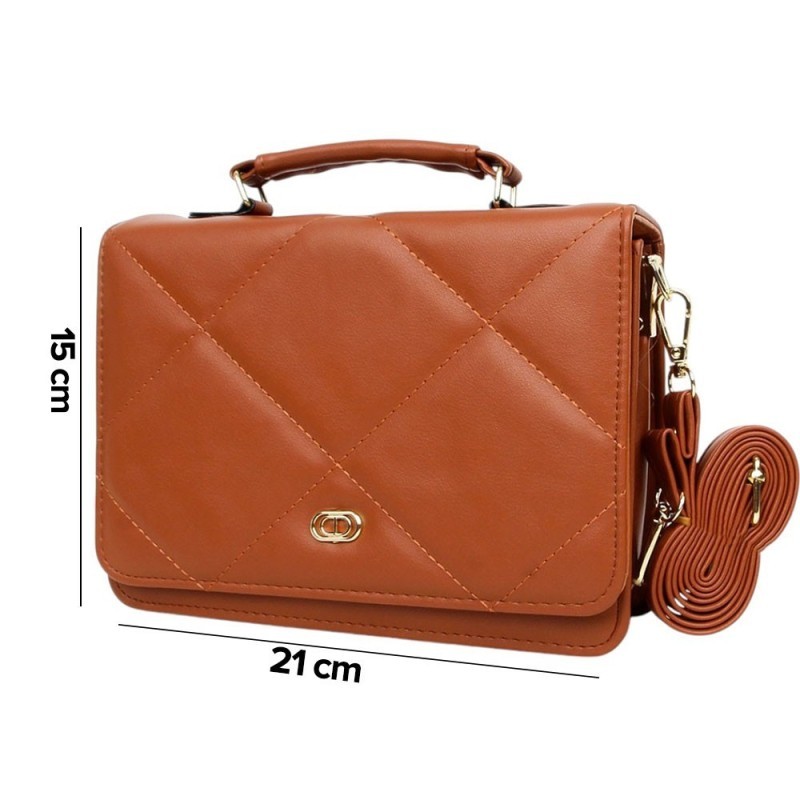 Kit Bolsa Feminina Matelassê Texturizada Com Alça E Carteira