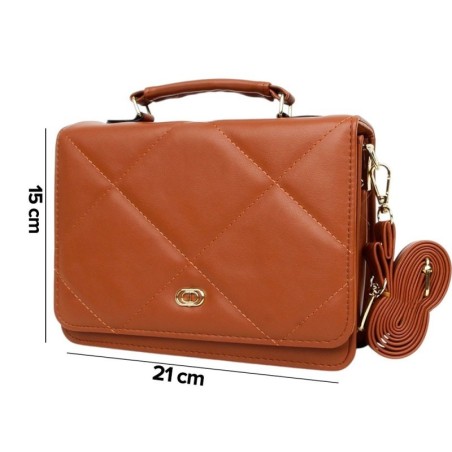 Kit Bolsa Feminina Matelassê Texturizada Com Alça E Carteira