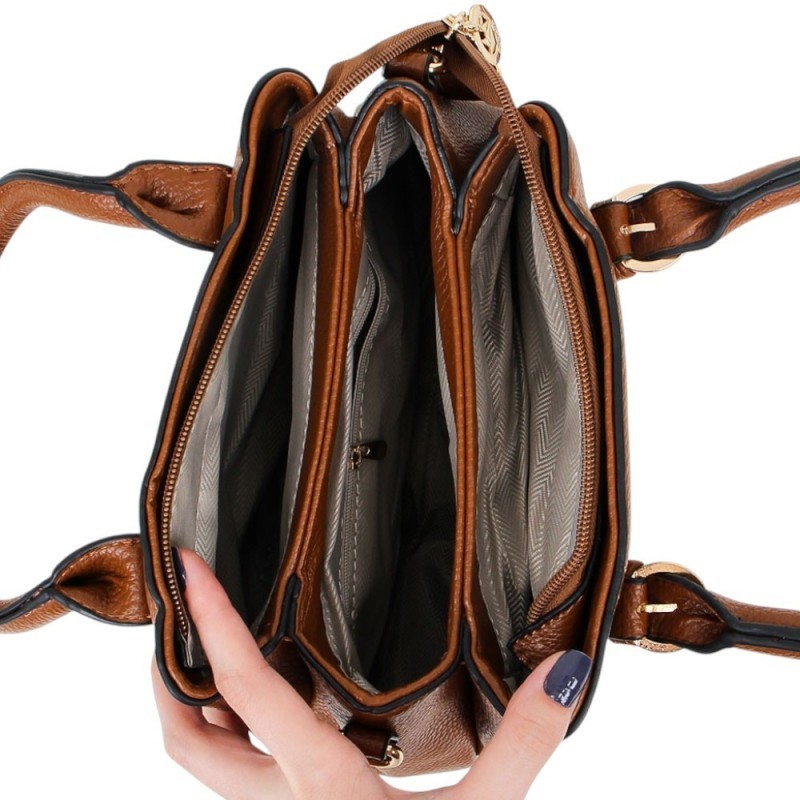 Bolsa Feminina Social Pequena De Mão 3 Divisórias