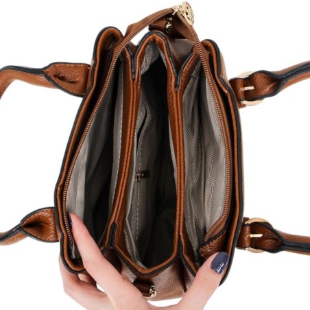 Bolsa Feminina Social Pequena De Mão 3 Divisórias