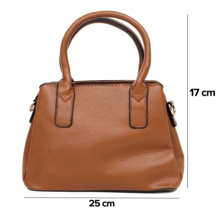 Bolsa Feminina Social Pequena De Mão 3 Divisórias