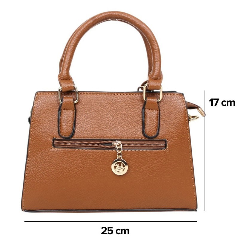 Bolsa Feminina Média Social De Mão 2 Divisórias