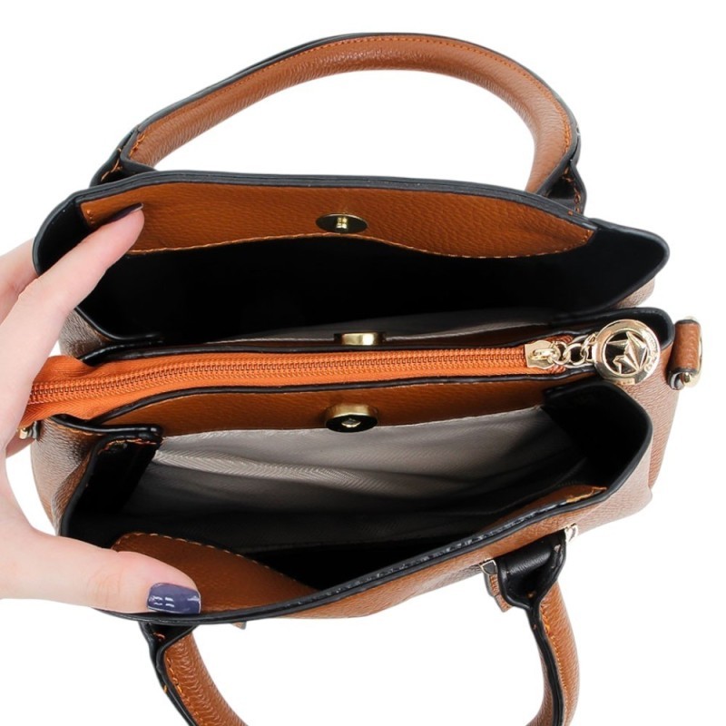 Bolsa Feminina Pequena Social 3 Divisórias Com Alça Transversal