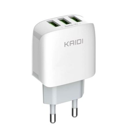 Carregador Rápido 3.1A Triplo USB Com Cabo V8