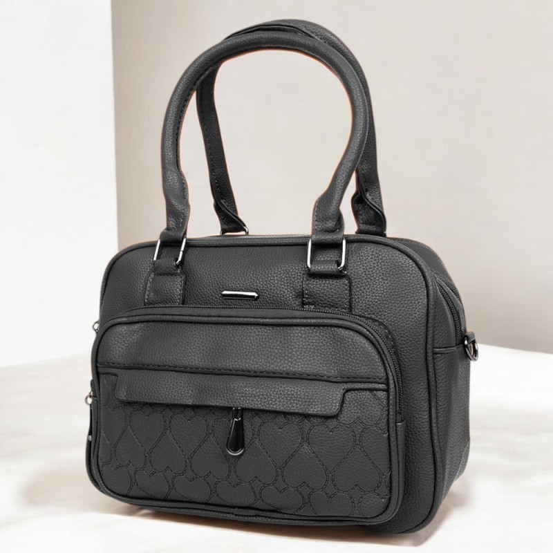 Bolsa Feminina Pequena 2 Divisórias Com Alça Transversal E Pompom