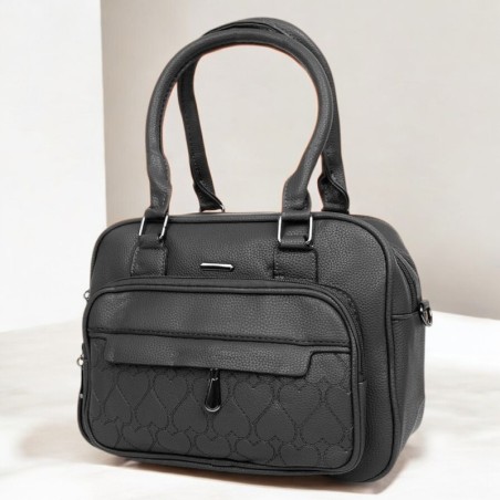 Bolsa Feminina Pequena 2 Divisórias Com Alça Transversal E Pompom