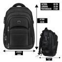 Mochila Reforçada Grande Faculdade Entradas P/ USB e Fone P2 - Feira Da Madrugada SP