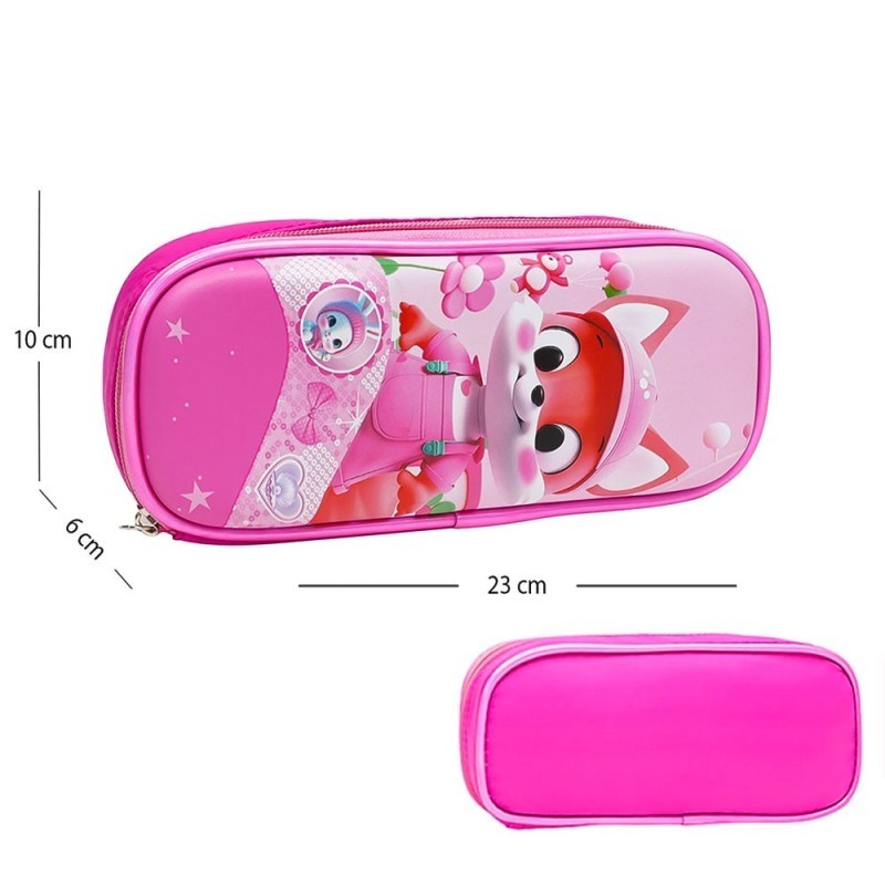 Kit Mochila Escolar Com Rodas Infantil Menina Raposinha