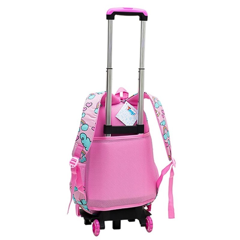 Mochila Escolar Com Rodas Juvenil Menina Arco-Íris