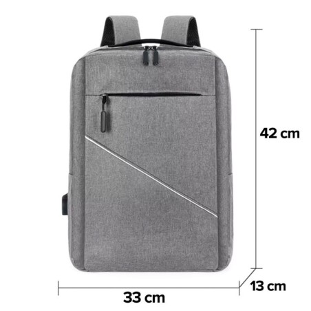 Kit Conjunto Mochila Com Pochete E Estojo Porta Notebook USB