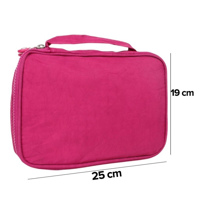 Estojo Escolar Juvenil Box Nylon 2 Divisórias Unissex