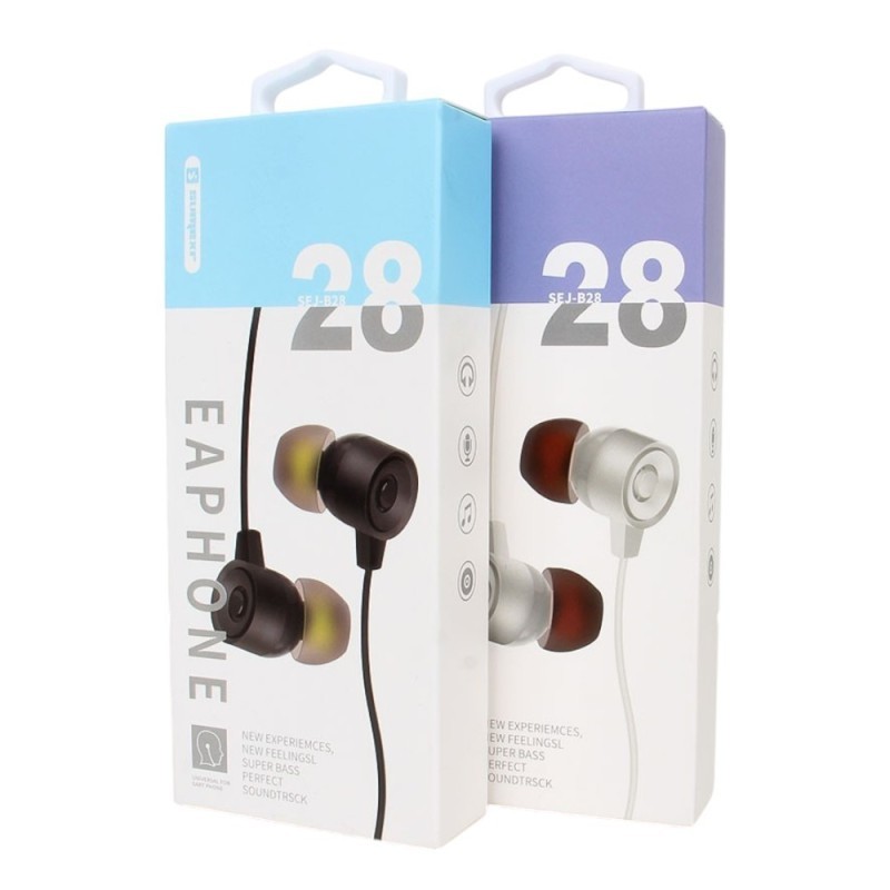 Fone De Ouvido Stereo Graves Fortes Intra-Auricular Com Microfone