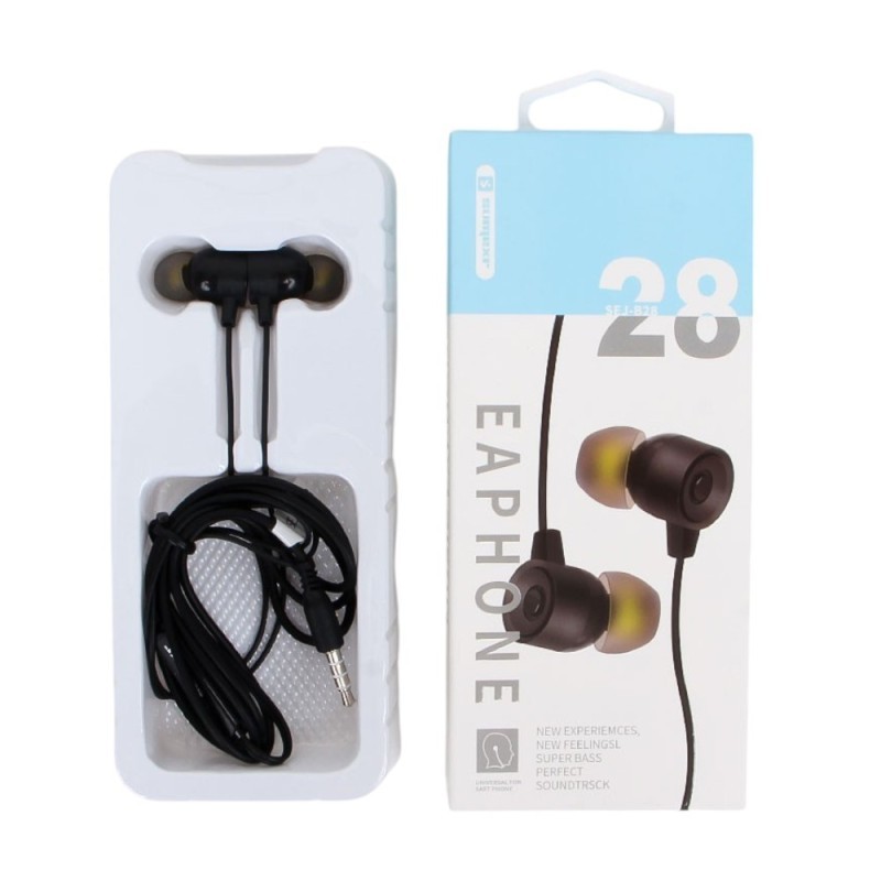 Fone De Ouvido Stereo Graves Fortes Intra-Auricular Com Microfone