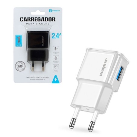 Fonte Carregador De Celular Portátil Adaptador USB 2.4A