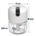 Mini Processador De Alimentos Elétrico Portátil Triturador 250 ML - Feira Da Madrugada SP