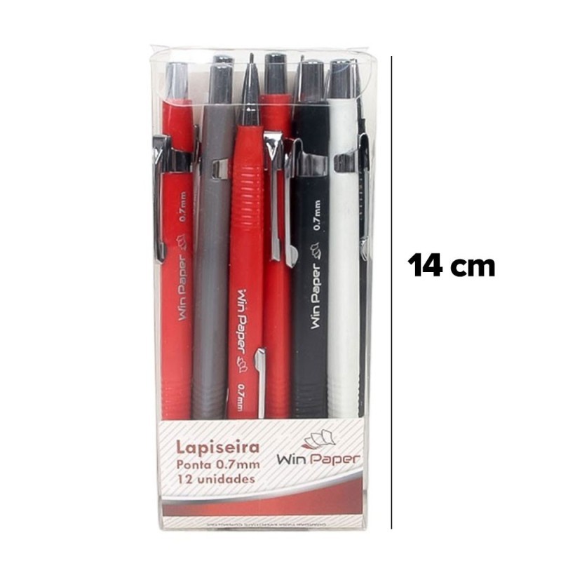 Conjunto De Lapiseira 12 Unidades Ponta 0.7mm