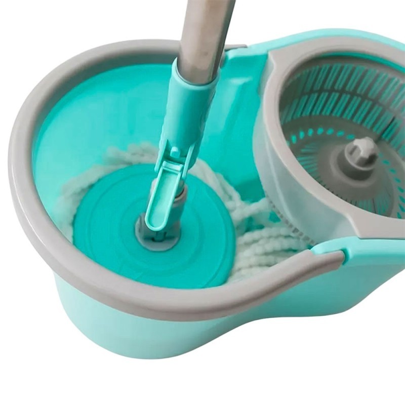 Mop Spin 360° Esfregão Giratório Multiuso Balde 6L Limpeza - Feira da Madrugada SP