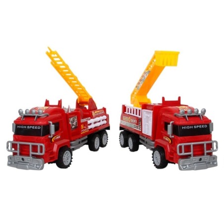 Brinquedo Caminhão De Bombeiro Infantil Á Fricção 21cm