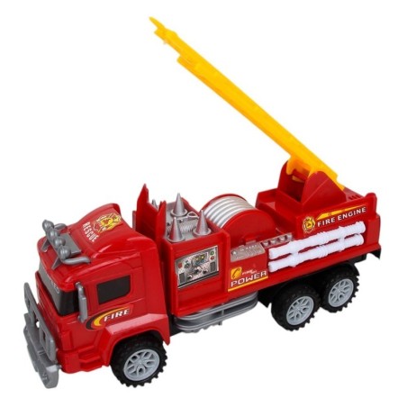 Brinquedo Caminhão De Bombeiro Infantil Á Fricção 21cm