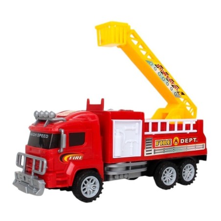 Brinquedo Caminhão De Bombeiro Infantil Á Fricção 21cm