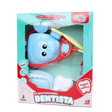 Kit Mini Profissões Dentista Infantil Com Acessórios 5 Peças