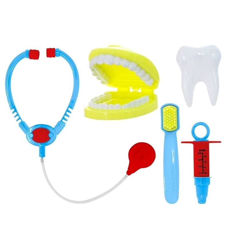 Kit Mini Profissões Dentista Infantil Com Acessórios 5 Peças