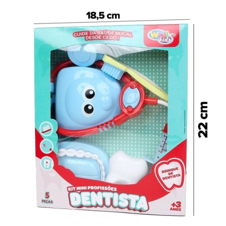 Kit Mini Profissões Dentista Infantil Com Acessórios 5 Peças