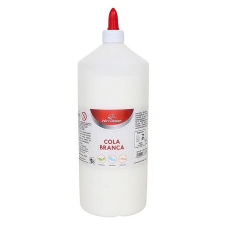 Cola Líquida Branca Escolar Lavável Atóxico Com Bico 1kg