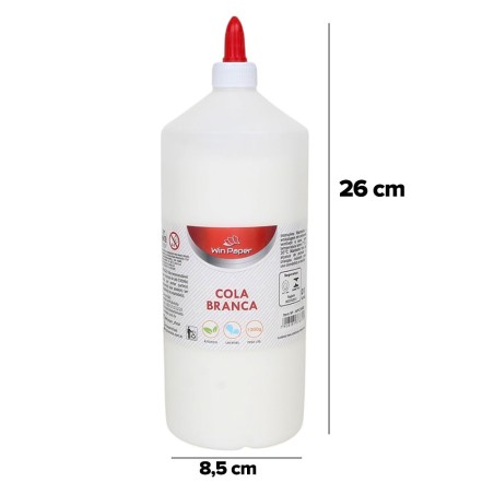 Cola Líquida Branca Escolar Lavável Atóxico Com Bico 1kg