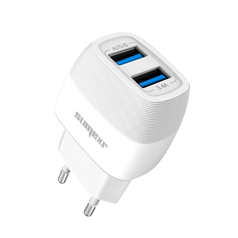 Carregador Rápido Turbo Micro USB V8 2 Entradas 3.4A
