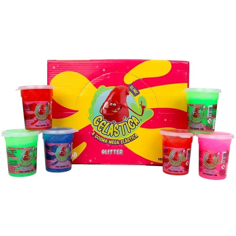 Geleca Gelástica Com Glitter Pote 120g Infantil