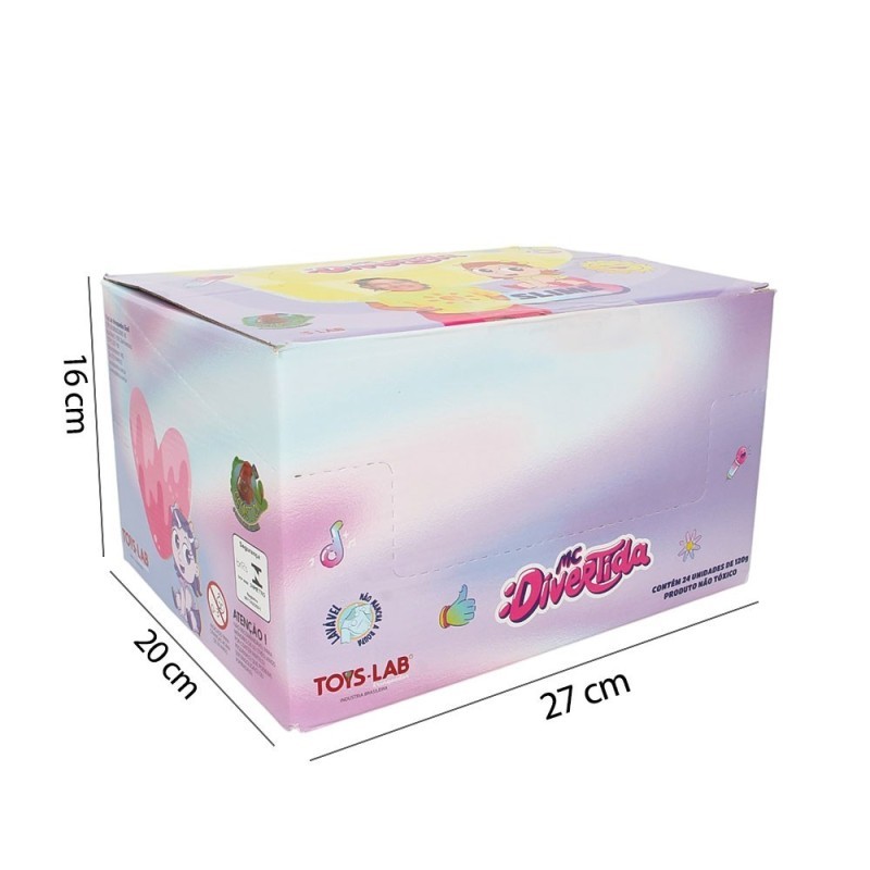Display 24 Unidades Geleca Gelástica Mc Divertida Pote 120G