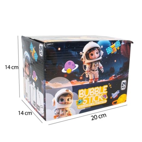 Display 24 Unidades Bastão Lança Bolhas De Sabão Astronauta Space