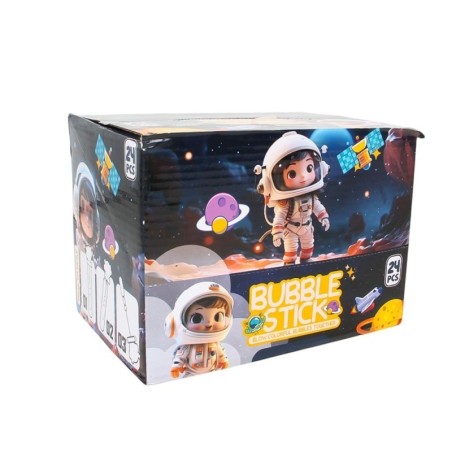 Display 24 Unidades Bastão Lança Bolhas De Sabão Astronauta Space