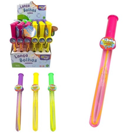 Display 36 Unidades Bastão Lança Bolhas De Sabão Wand 27cm