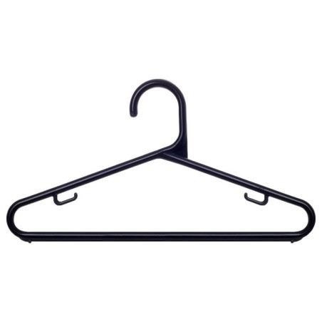 Kit 5 Cabides Organizador De Roupas Preto Com Gancho