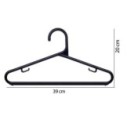 Kit 5 Cabides Organizador De Roupas Preto Com Gancho