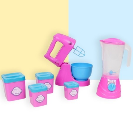 Kit Cozinha De Brinquedo Faz De Conta Infantil Rosa 23 Peças