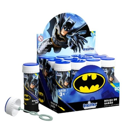 Display Bolha De Sabão Batman 12 Peças Com Jogo
