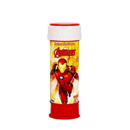 Display Bolha De Sabão Marvel Homem De Ferro 12 Peças Com Jogo