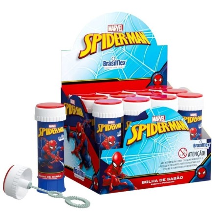 Display Bolha De Sabão Homem Aranha 12 Peças Com Jogo