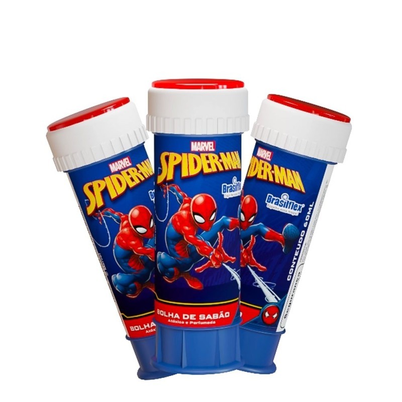 Display Bolha De Sabão Homem Aranha 12 Peças Com Jogo