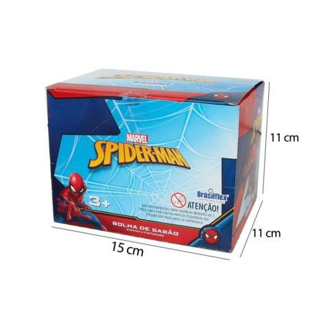 Display Bolha De Sabão Homem Aranha 12 Peças Com Jogo